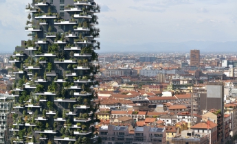 Bosco verticale con geocomposito drenante enkadrain st